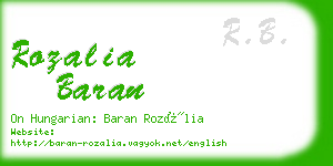 rozalia baran business card